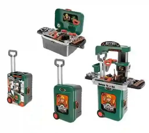 Set Herramientas Para Niños 3 En 1 Con Maleta Con Ruedas