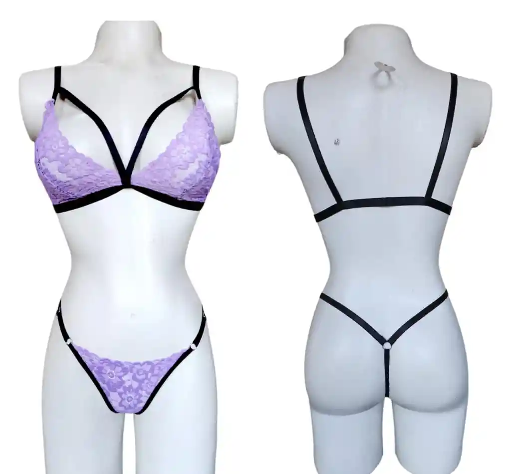 Lenceria Conjunto Sexy Ropa Interior Paula