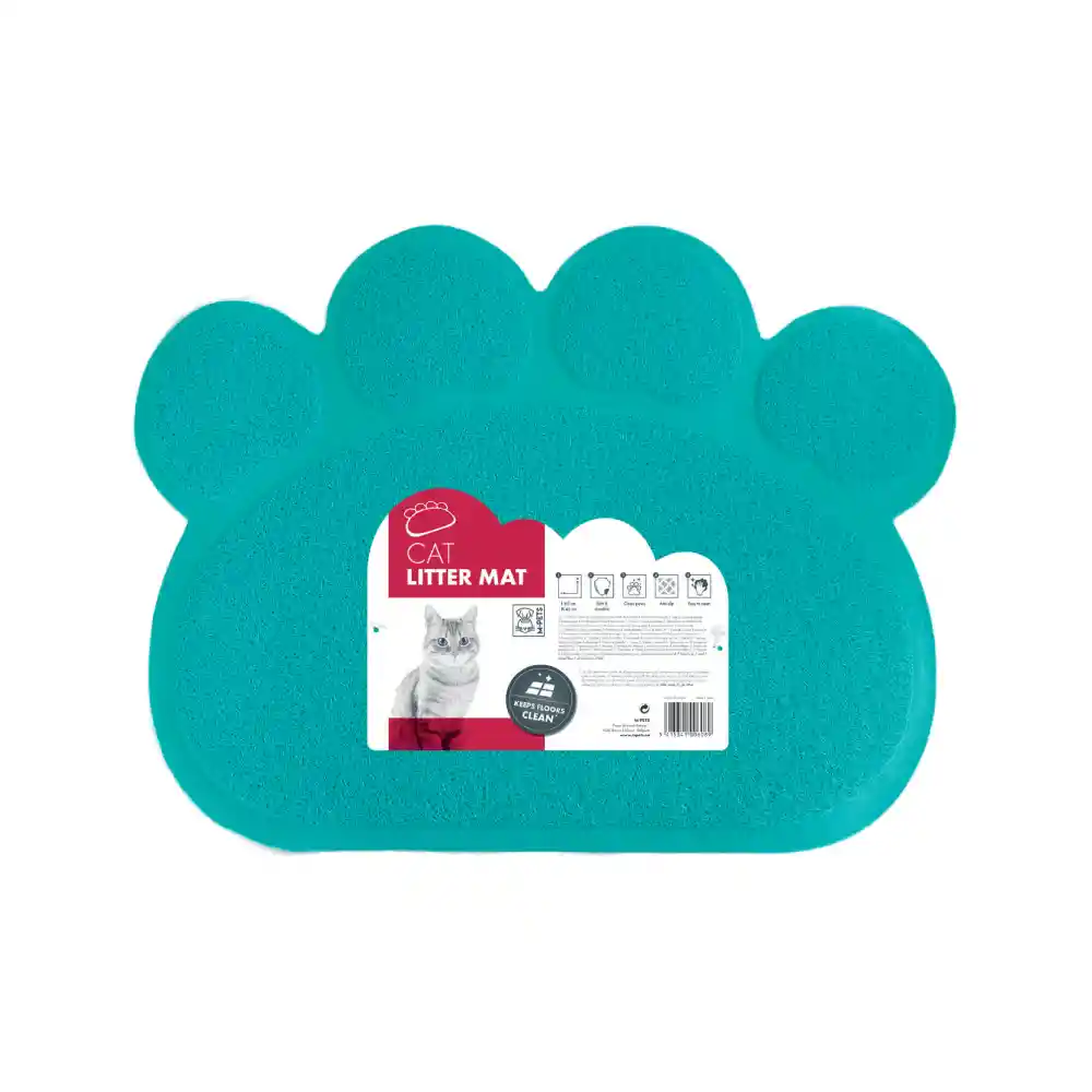 Tapete Recogedor De Arena Para Gato M-pets Azul - 60x45 Cm