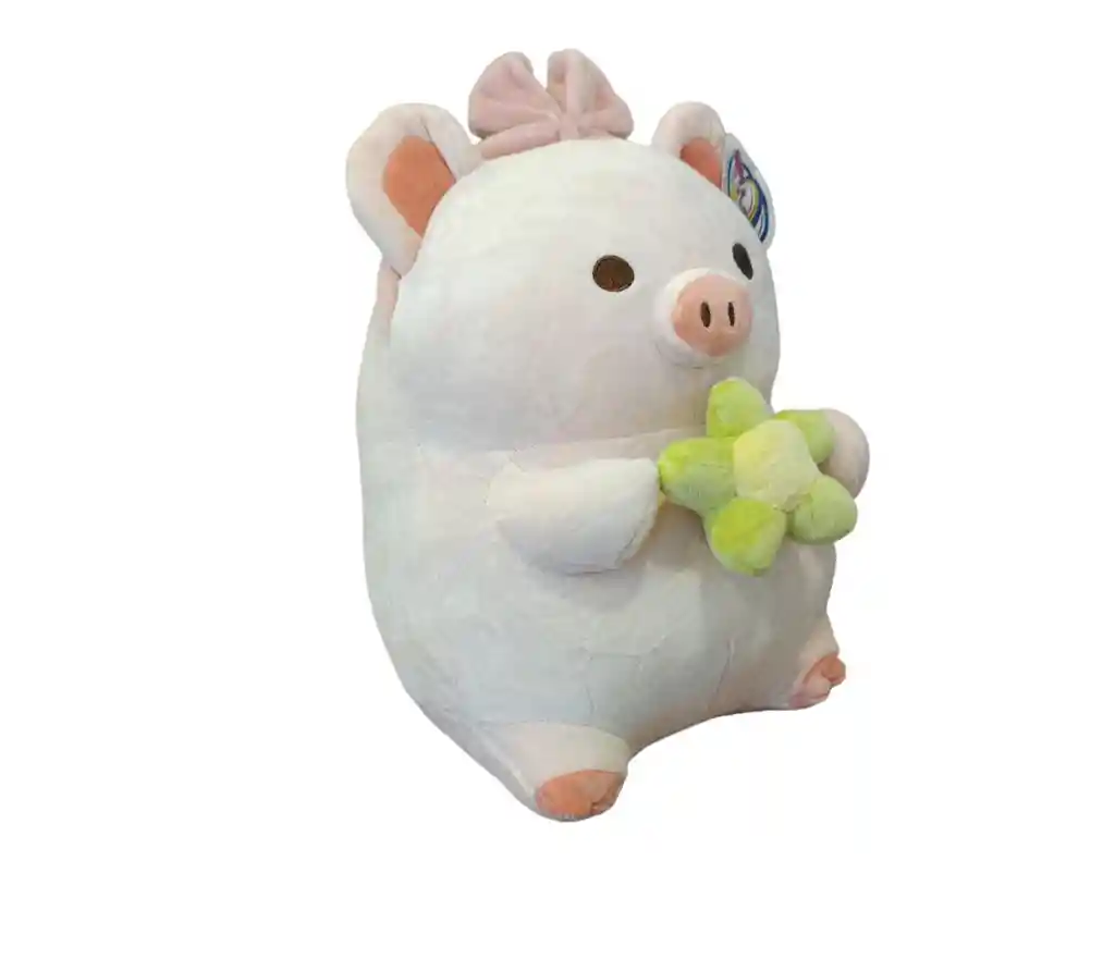 Peluche Muñeco Juguete Cerdito Balaca Flor Zr-28