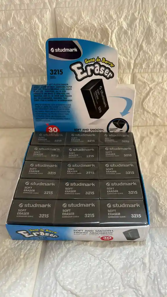 Borrador Studmark Negro Caja X30