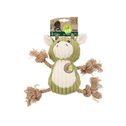 Peluche Para Perro M-pets Eco Rosie Verde Con Blanco - 28x23x11 Cm