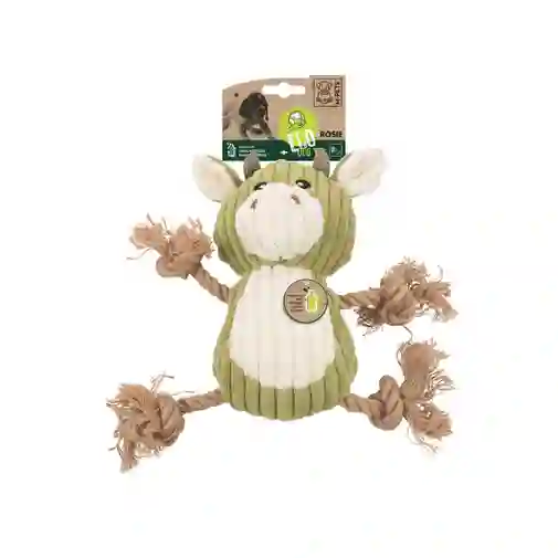 Peluche Para Perro M-pets Eco Rosie Verde Con Blanco - 28x23x11 Cm