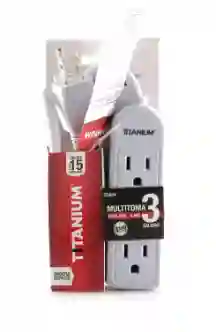 Multitoma 3 Servicios De 0.5 Metros Titanium Eca54