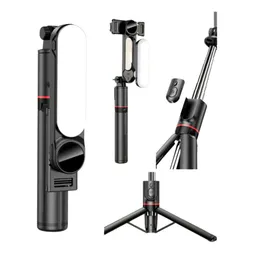 Monopod Para Celular 2 En1 Luz Led Removible Rotación 360°