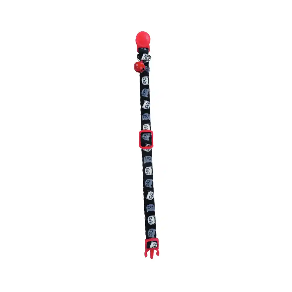 Zany Cat Eco Collar Black And Red