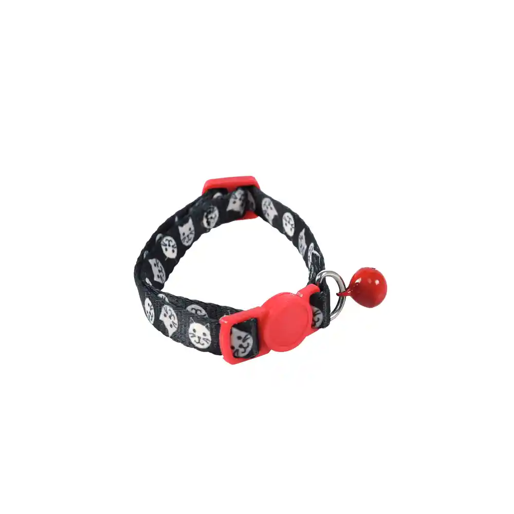 Zany Cat Eco Collar Black And Red
