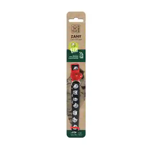 Zany Cat Eco Collar Black And Red