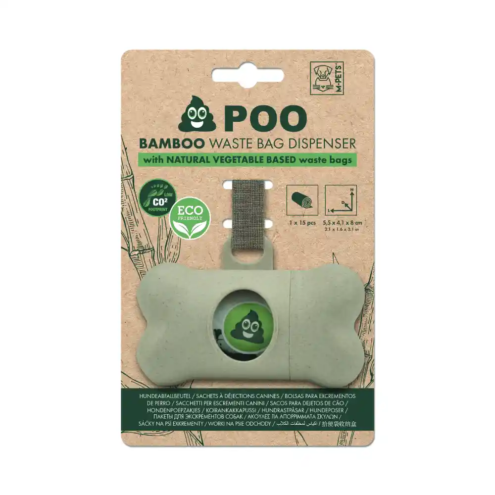 Dispensador De Bolsas M-pets Poo + 1 Rollo