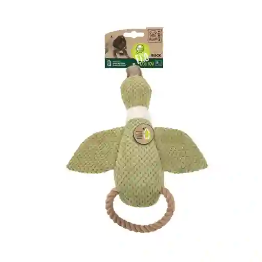 Peluche Para Perro M-pets Eco Buck Verde Con Blanco