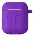 Funda De Silicona Para Airpods 1 / 2 (morado)