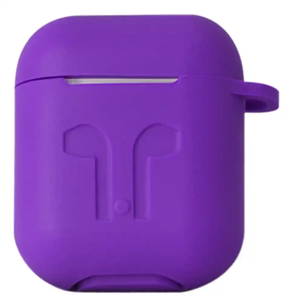 Funda De Silicona Para Airpods 1 / 2 (morado)