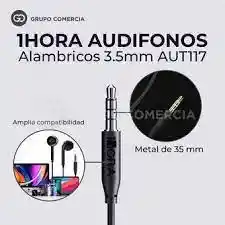 1hora Audifonos Alambricos 3.5mm Aut122