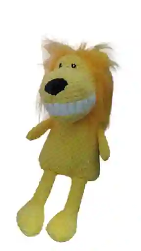 Juguete Regalo Peluche Para Perro Leon Sonriente Amarillo