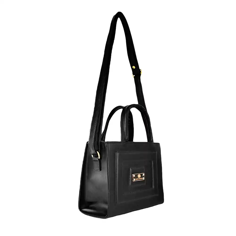 	 Bolso Cartera Doble Funcion Dama Mujer Karla Chacon Juli Negro