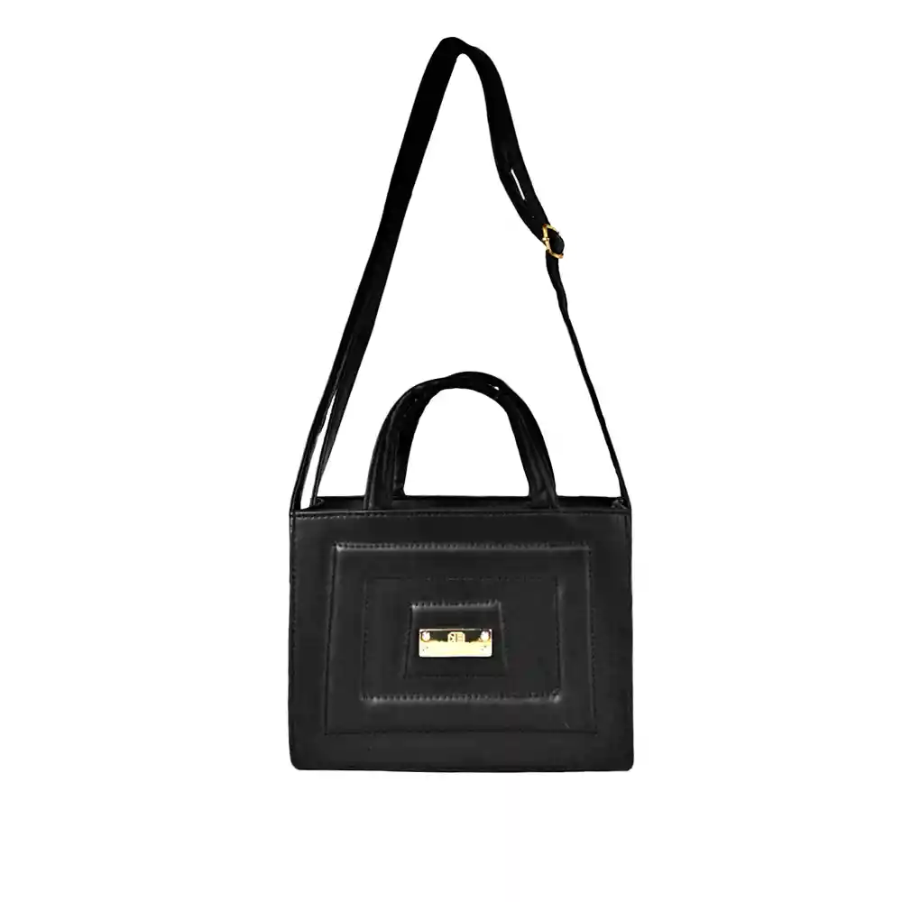 	 Bolso Cartera Doble Funcion Dama Mujer Karla Chacon Juli Negro