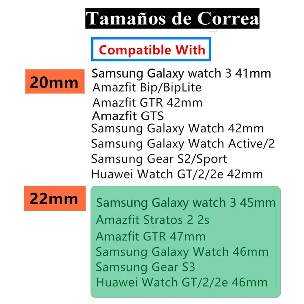 Correa De Silicona 22mm Para Samsung Galaxy Watch, Pulsera Deportiva Para Huawei, Huami, Amazfit Smartwatch