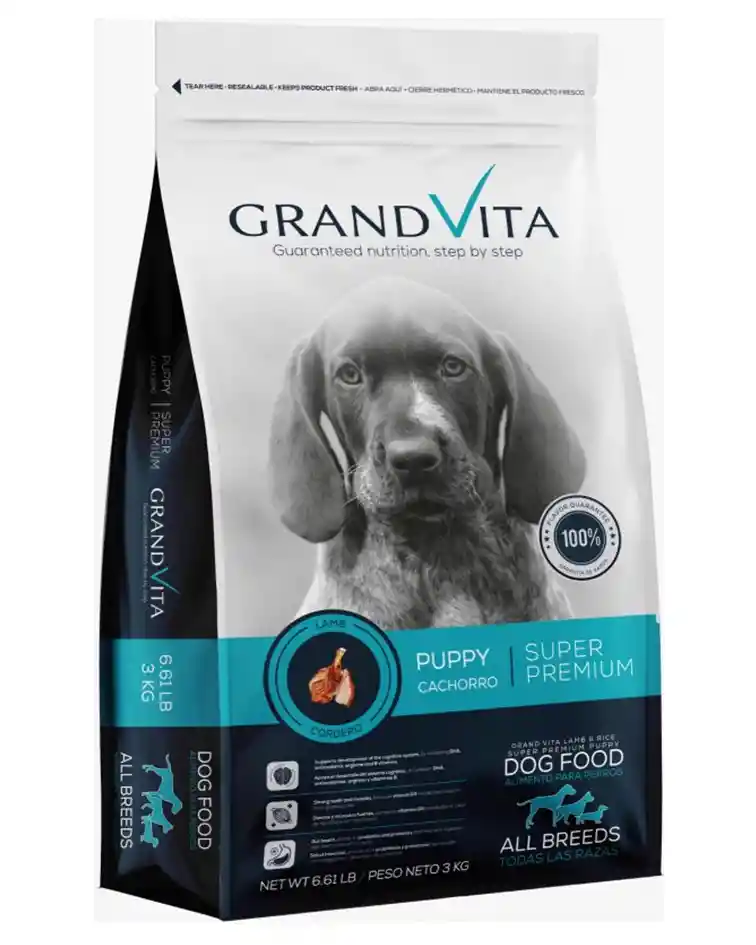 Grand Vita Cachorro | Alimento De Cordero Para Perro X 3 Kg