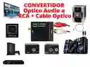 Convertidor De Audio Optico A Rca Analogico Fibra Optica + Cable Optico De Audio