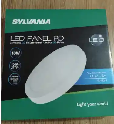Panel Led Redondo Sylvania De Sobreponer De 18w 6500k Luz Blanca 1260lm Bl818