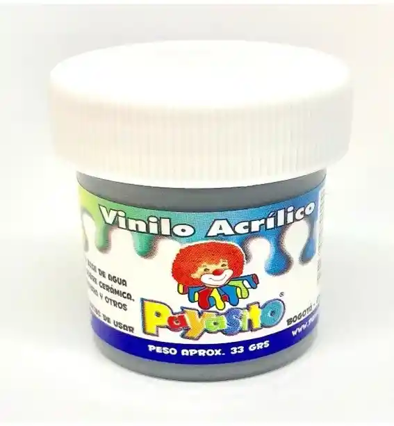 Pintura Vinilo Payasito Color Gris X Unidad 80g Pinturas Vinilos