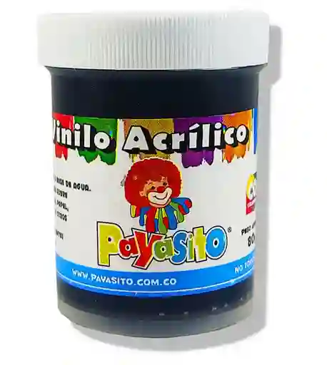 Pintura Vinilo Payasito Color Negro X Unidad 80g Pinturas Vinilos