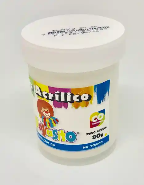 Pintura Vinilo Payasito Color Blanco X Unidad 80g Pinturas Vinilos