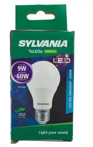 Bombillo Led Toledo Sylvania De 9w E27 6500k Luz Blanca 800lm Bl895