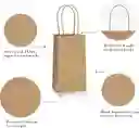 Bolsa De Papel Kraft X12unds Medianas 17x11x7cm Regalo Empaques Paquete