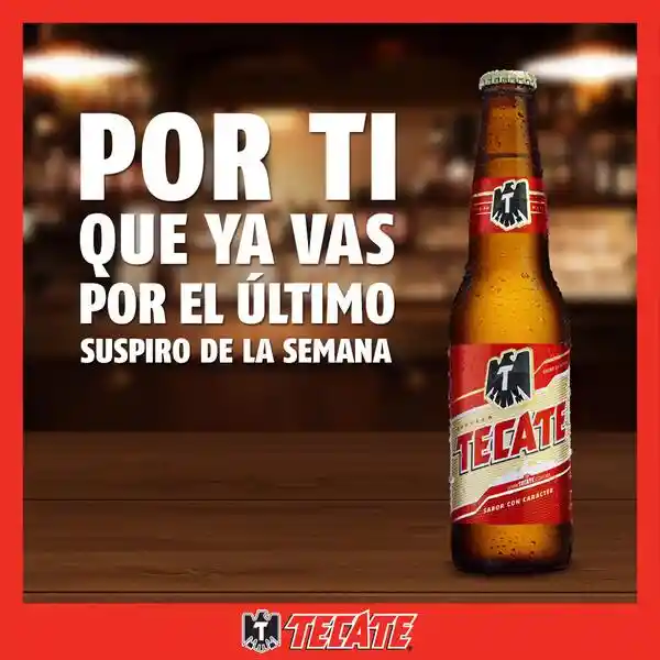 Cerveza Tecate Botella 330 Ml