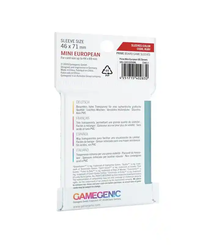 Gamegenic Funda para Cartas Mini European 