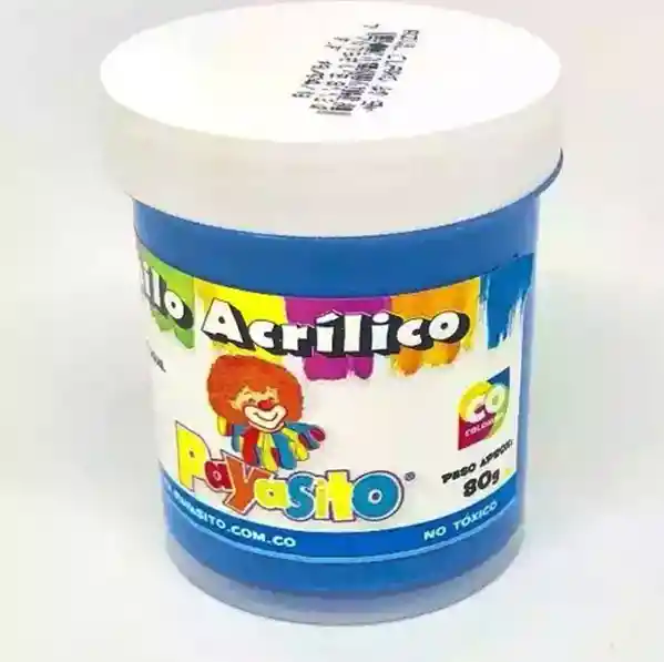 Pintura Vinilo Payasito Color Azul Claro X Unidad 80g Pinturas Vinilos