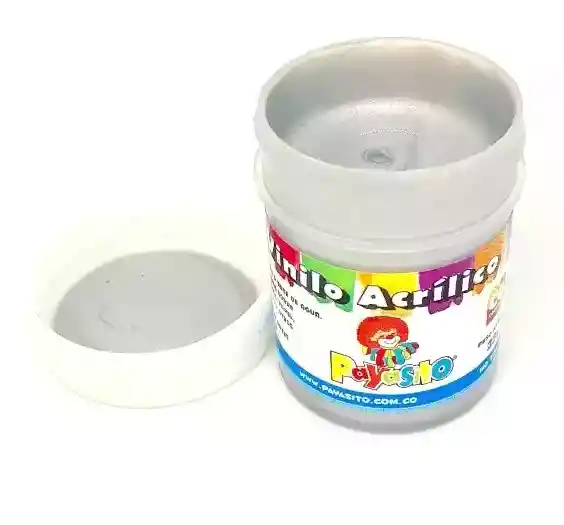 Pintura Vinilo Payasito Color Perlado Plata X Unidad 33g Pinturas Vinilos