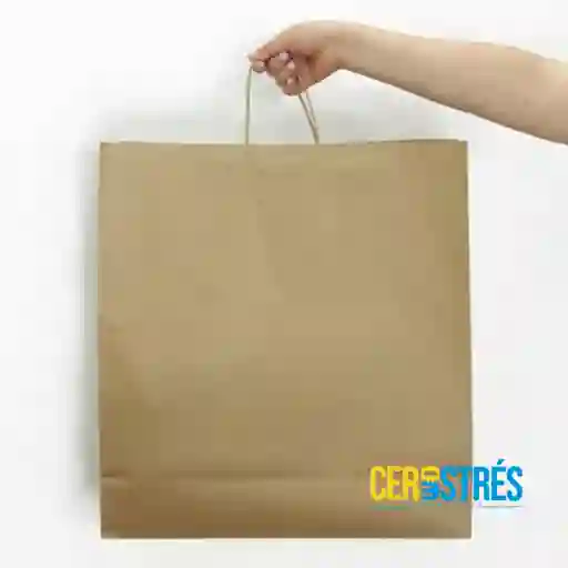 Bolsa Regalo Papel Kraft Cuadrada