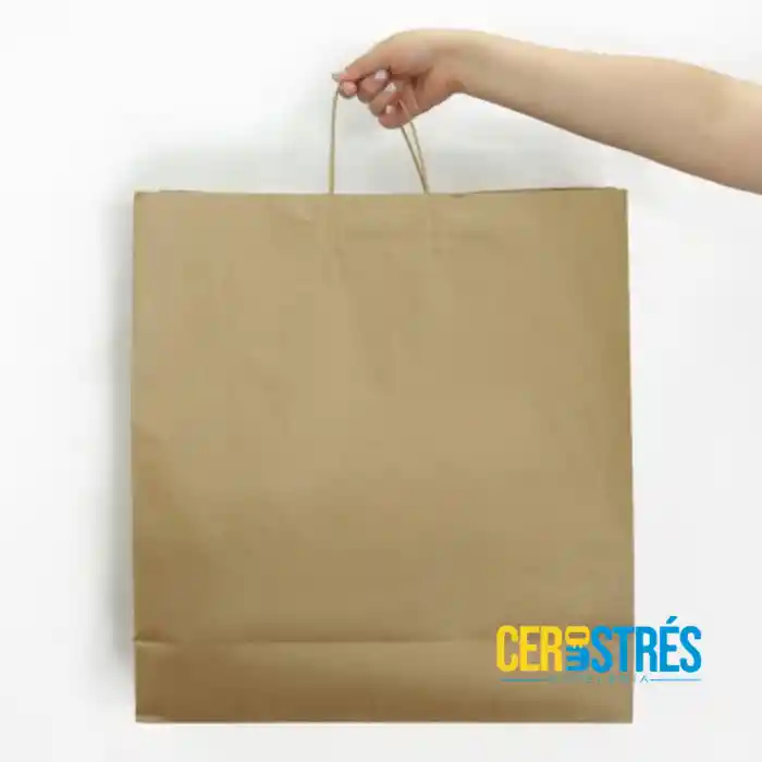 Bolsa Regalo Papel Kraft Cuadrada