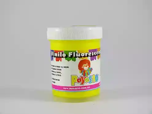 Pintura Vinilo Payasito Color Amarillo Fluorescente X Unidad De 80g Pinturas Vinilo