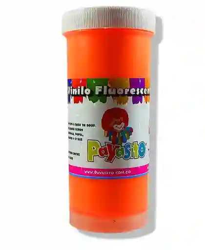 Pintura Vinilo Payasito Color Naranja Fluorescente X Unidad De 125g Pinturas Vinilo