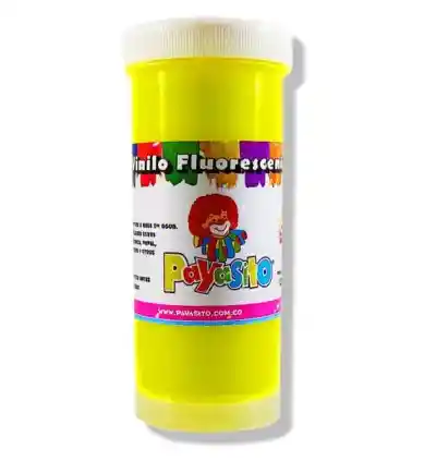 Pintura Vinilo Payasito Color Amarillo Fluorescente X Unidad De 125g Pinturas Vinilos