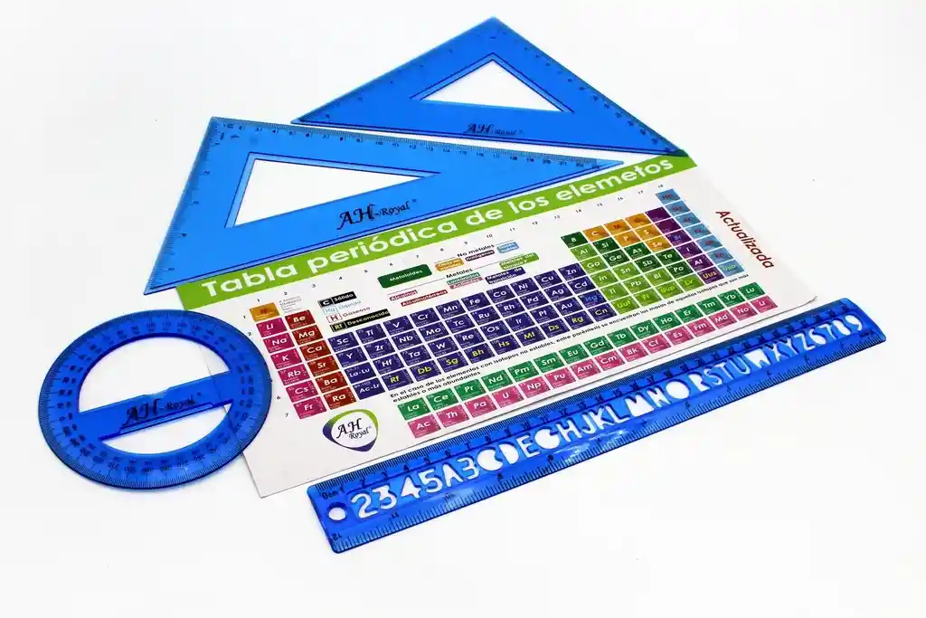 Juego Geometrico De Reglas Azul