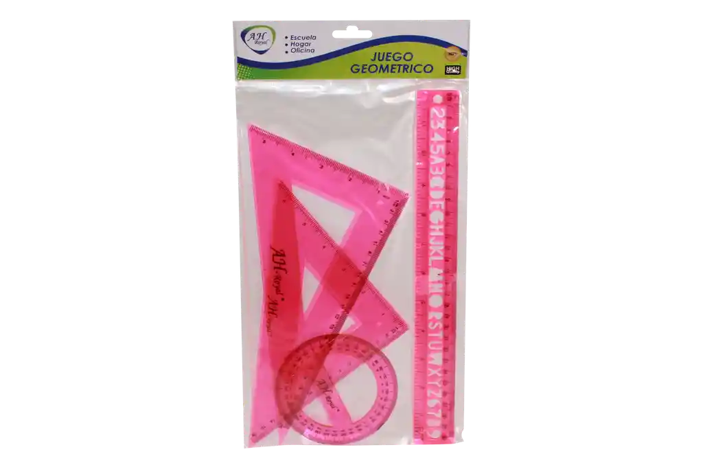 Juego Geometrico De Reglas Rosado