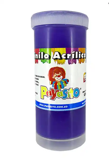 Pintura Vinilo Payasito Color Morado X Unidad De 125g Pinturas Vinilos