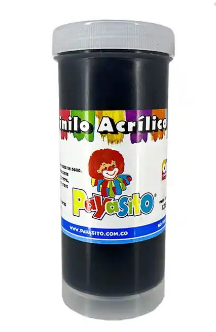 Pintura Vinilo Payasito Color Negro X Unidad De 125g Pinturas Vinilos