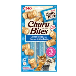 Churu Bites Cats Pollo Releno De Atun Y Vieiras 3 Unidades