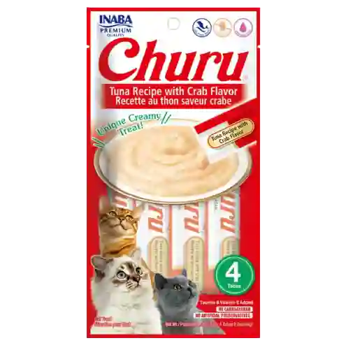 Churu Snacks Para Gato Atun Y Cangrejo 4 Unidades