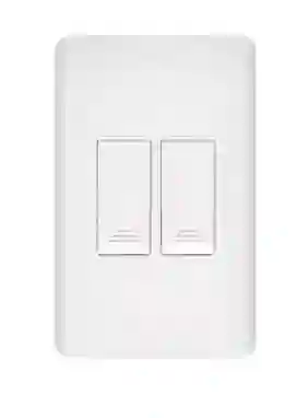 Interruptor De Incrustar Doble Blanco L Duomo 15011
