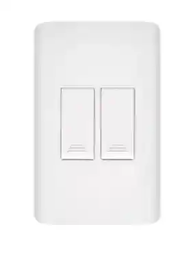 Interruptor De Incrustar Doble Blanco L Duomo 15011
