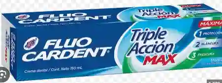 Crema Dental Fluo Cardent Triple Acción Max_menta Original De 150ml