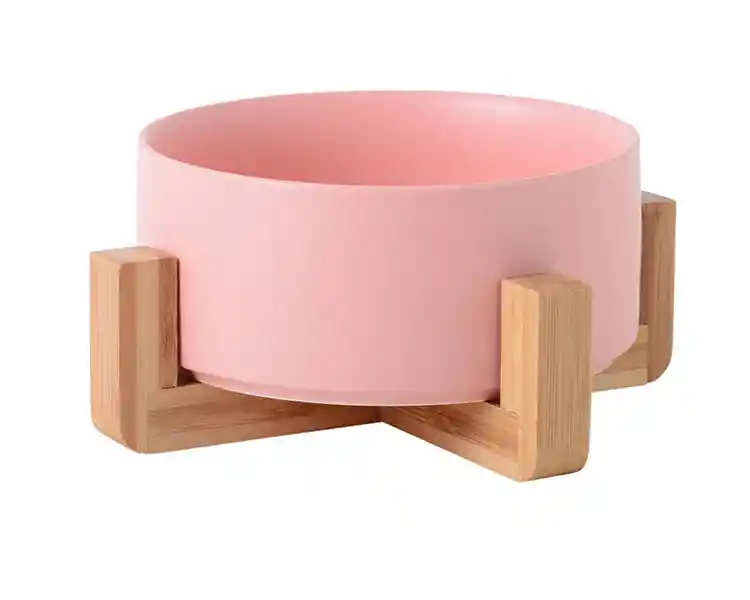 Comedero O Bebedero Cerámica Para Perros Y Gatos Con Soporte Antideslizante