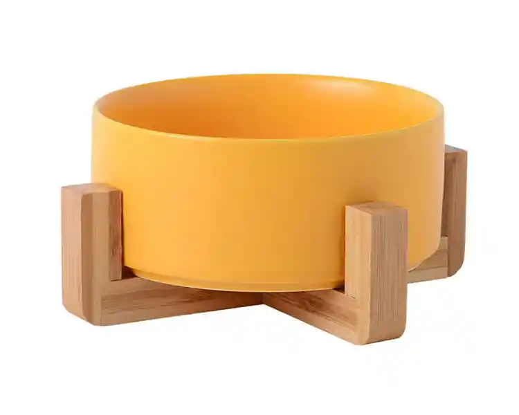 Comedero O Bebedero Cerámica Para Perros Y Gatos Con Soporte Antideslizante