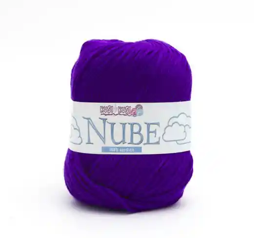 Lana Kusi Kusi Nube Para Tejer Color Morado Oscuro 025